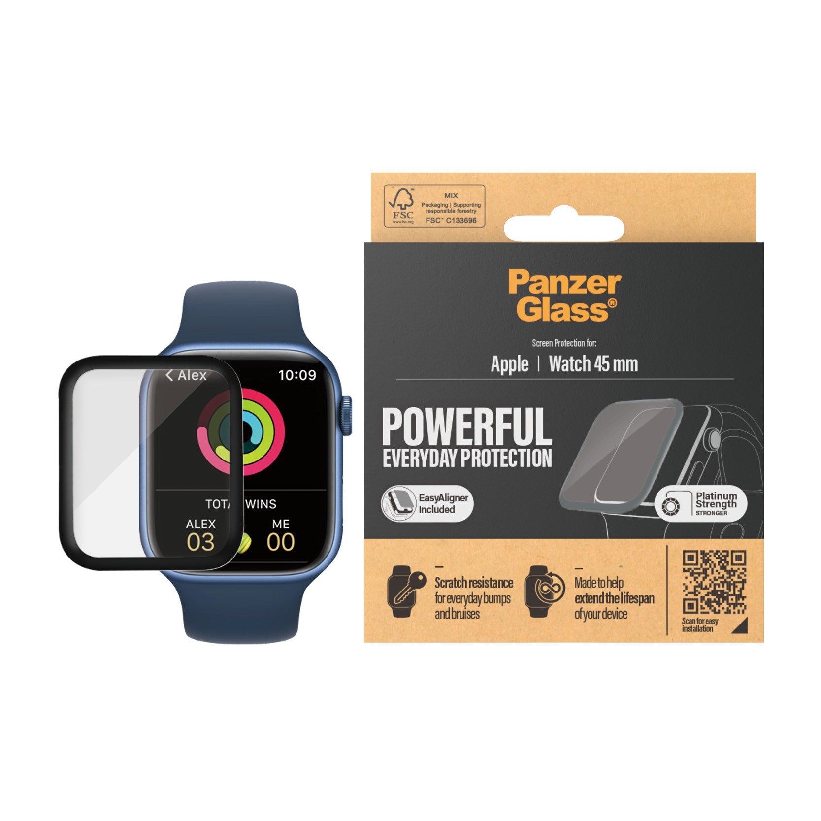 PanzerGlass® Apple Watch Series 9 | 8 | 7 | 45mm | Screen Protector Glass